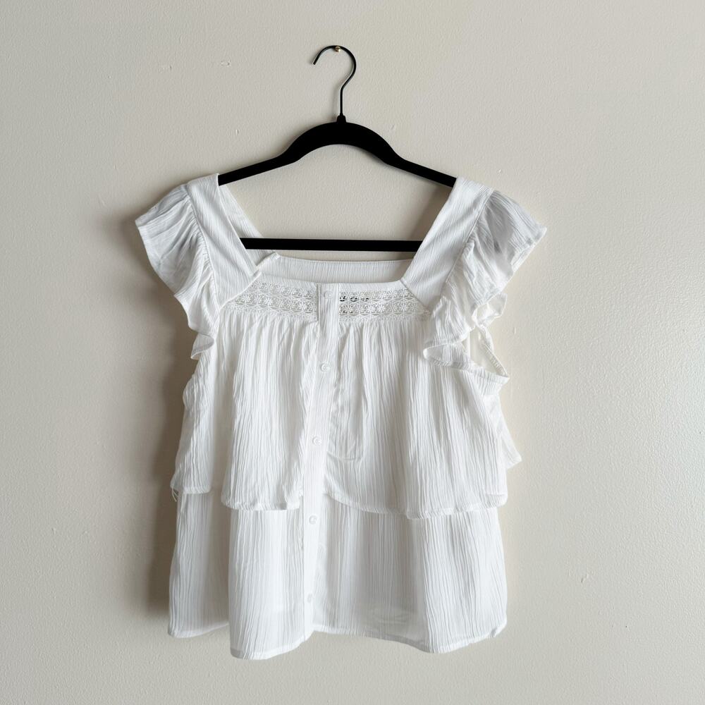Wallflower White Ruffled Tank Top - Picture 7 of 7